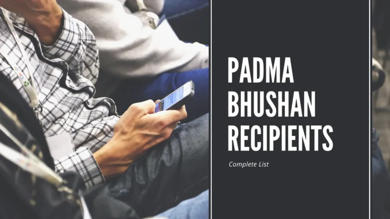 Blog cover representing Padma Bhushan awardees list from 1954 to 2025.