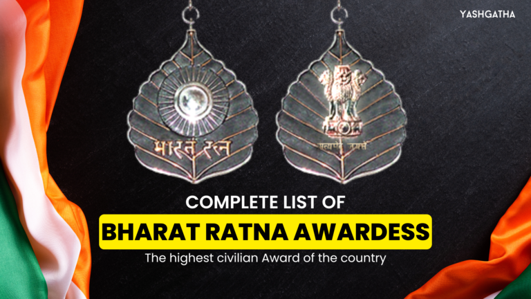 Poster displaying the complete list of Bharat Ratna awardees – India's highest civilian honor.