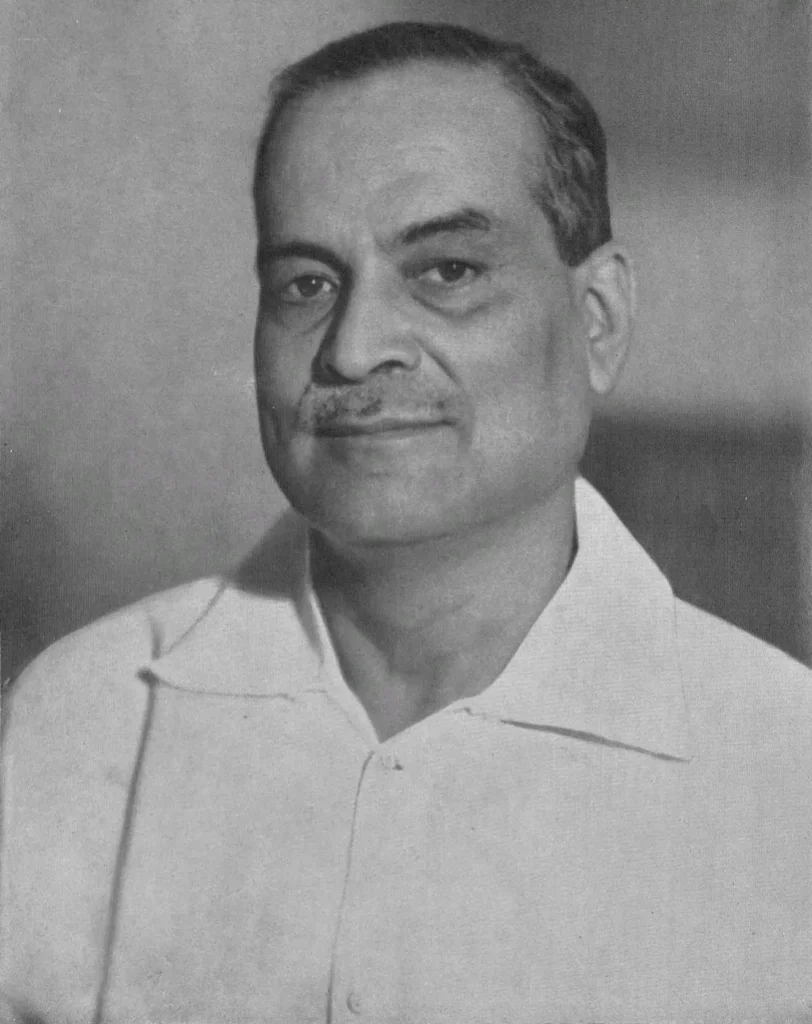 Dr. Bidhan Chandra Roy, wearing a traditional Indian kurta or formal attire, looking directly at the camera with a composed and dignified expression.