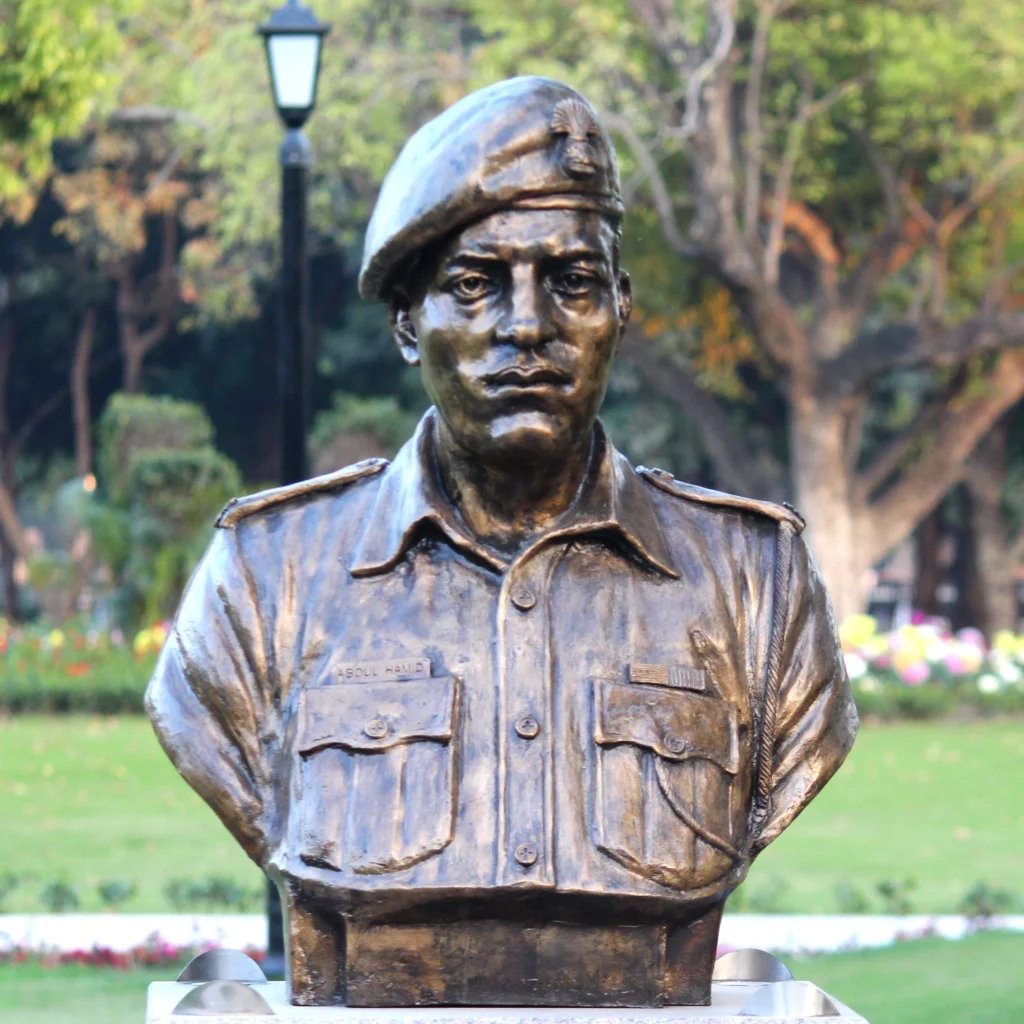 Statue of CQMH Abdul Hamid at Param Yodha Sthal, National War Memorial, New Delhi