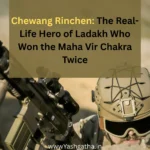 Indian Army soldier in combat gear symbolizing the courage and battlefield leadership of Colonel Chewang Rinchen, the hero of Ladakh and twice Maha Vir Chakra awardee.