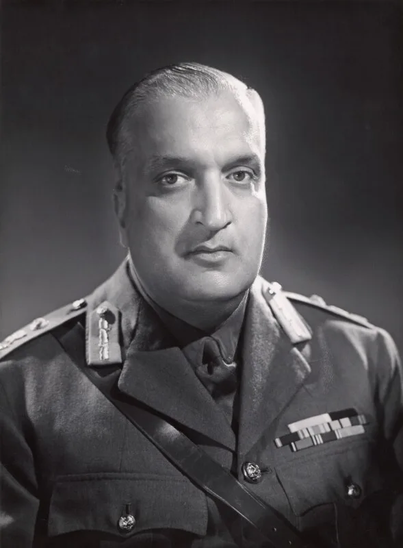 Maharaja Hari Singh, the last ruler of Jammu and Kashmir, photographed in military uniform during his reign (1895–1961)